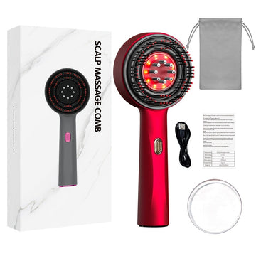 Electric Scalp Massage Comb – Red Light Therapy & Vibration Massage