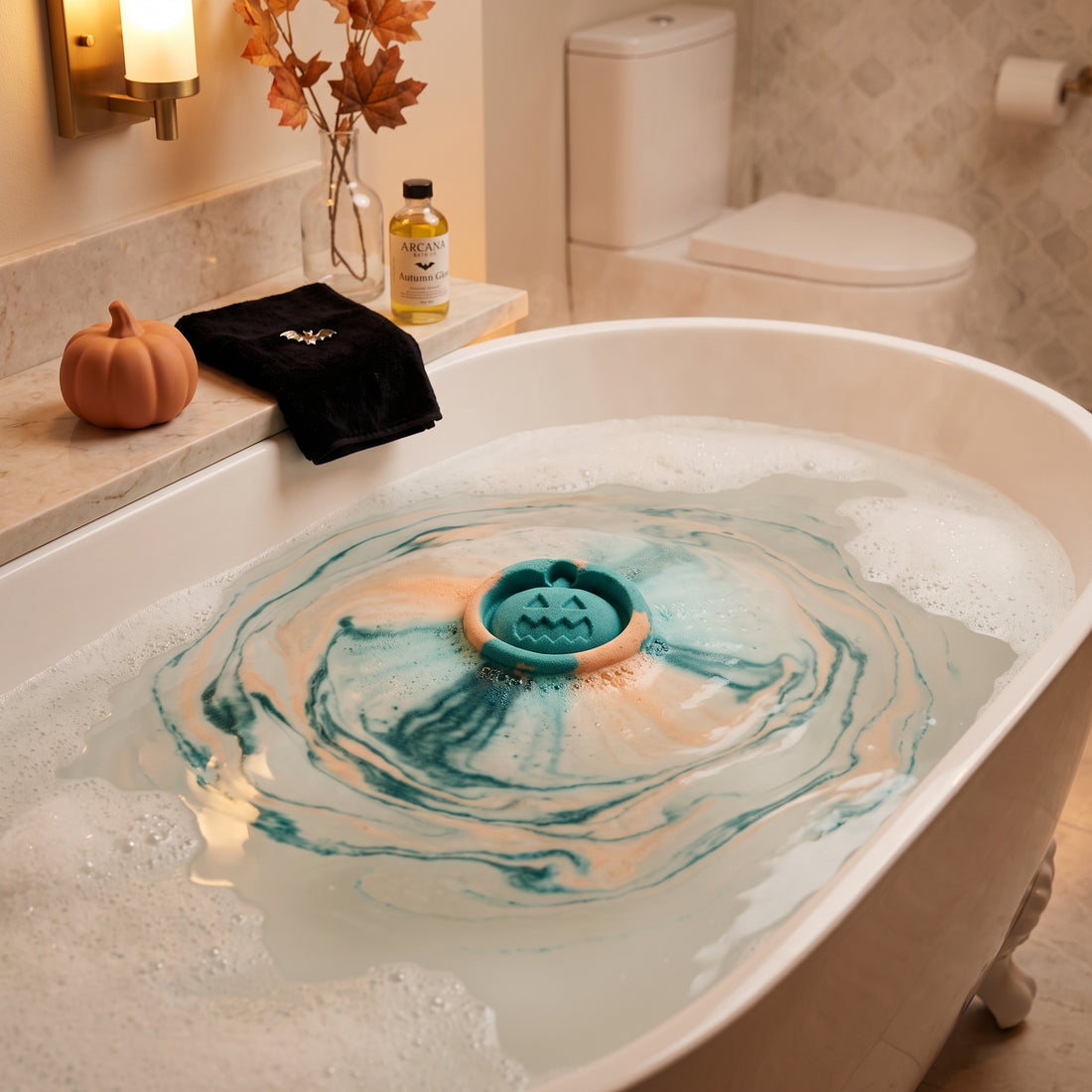 Coconut & Lime Halloween Bath Bomb – Handmade, 180g