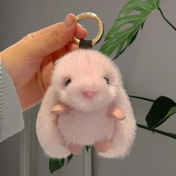 Plush Bunny Keychain – Fluffy Rabbit Bag Charm