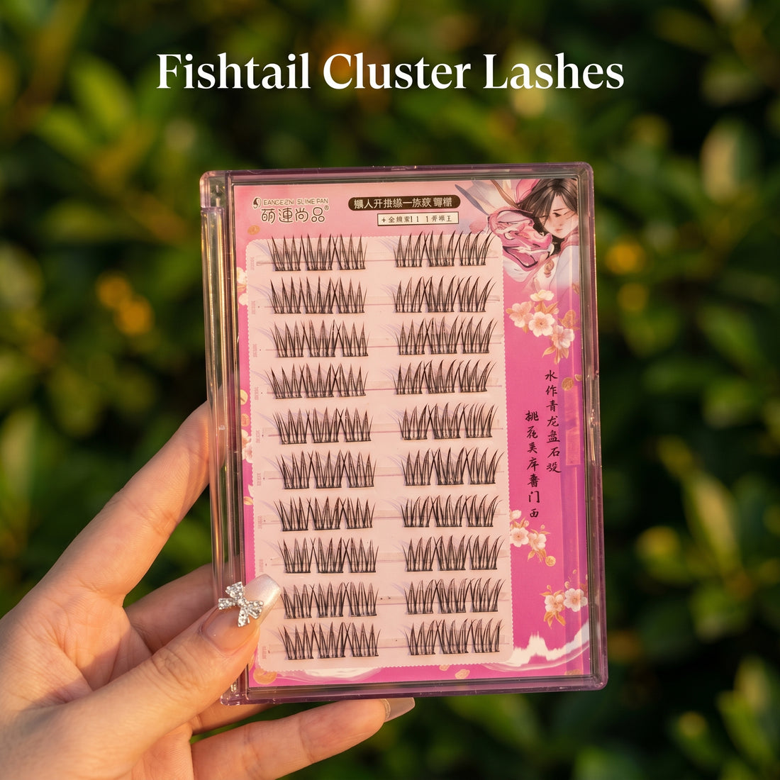 Cluster Eyelash Set – No Glue Lashes with Tweezer & Spoolie