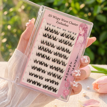 Cluster Eyelash Set – No Glue Lashes with Tweezer & Spoolie
