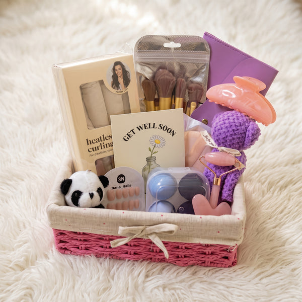Get Well Soon Gift Basket for Her | Personalized Self Care Hamper