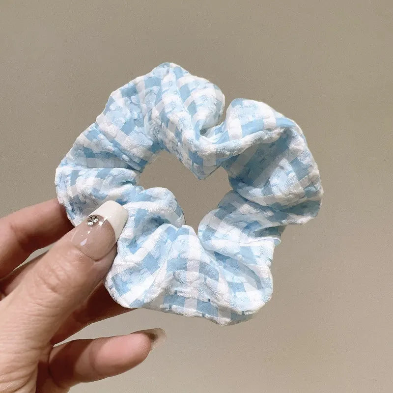 Korean Style Floral Organza Scrunchie – Large Intestine Hair Tie