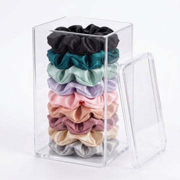 Solid Color Satin Scrunchie – Silk Texture Hair Tie