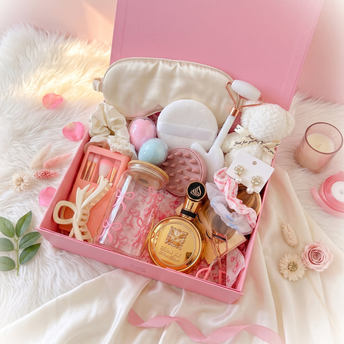 Personalized Self Care Gift Box for Her | Pink Luxury Pamper Hamper