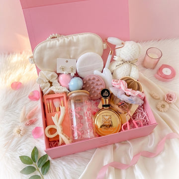 Personalized Self Care Gift Box for Her | Pink Luxury Pamper Hamper