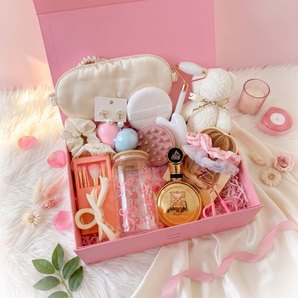 Personalized Self Care Gift Box for Her | Pink Luxury Pamper Hamper