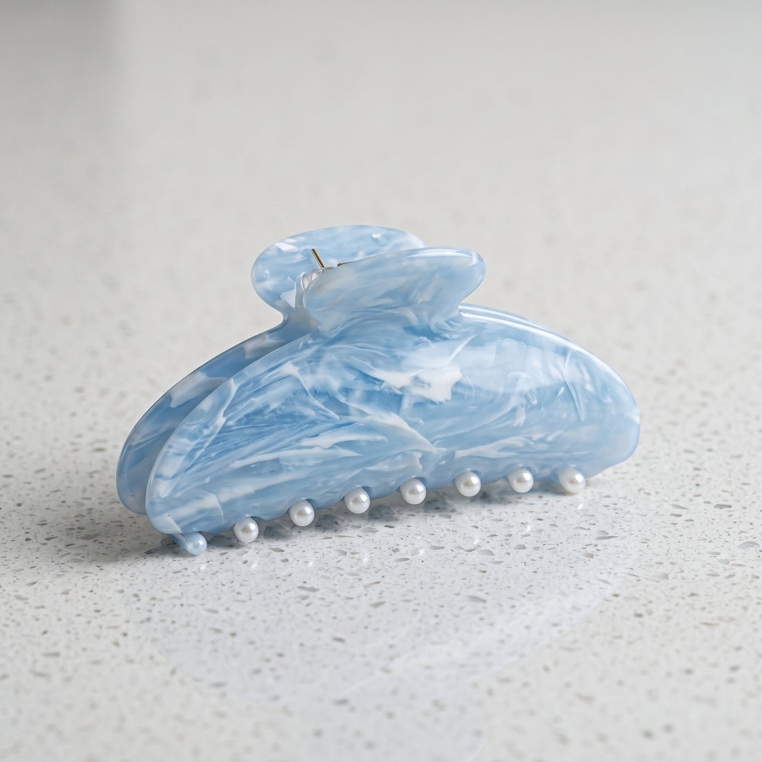 Marble Acrylic Hair Claw Clip – Large Resin Claw Clip for Thick Hair
