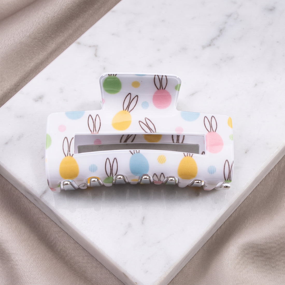 Bunny Print Hair Claw Clips – Easter Rabbit Pattern Claw Clips