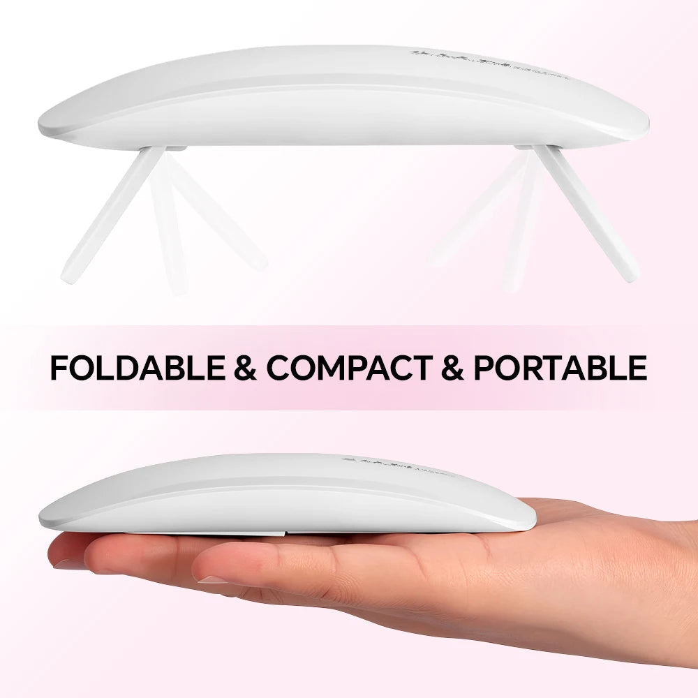 Foldable and compact portable UV LED nail lamp