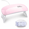 Foldable mini UV LED nail lamp showing LED beads underneath