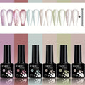 6pcs 8ml Cat Eye Gel Nail Polish Set, 6 Colors Gel Polish Kit LINEA AURA