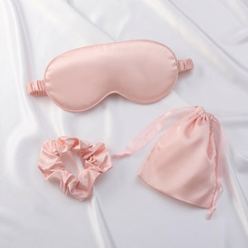 Silk Sleep Mask Gift Set – Eye Mask, Scrunchie & Pouch
