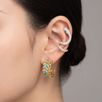 Snake Ear Cuff Earrings – Titanium Steel Rhinestone, No Piercing Needed