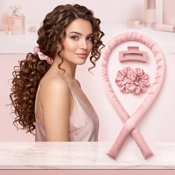 Silk Heatless Curling Rod Headband Set